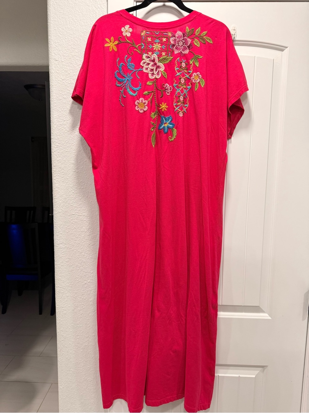 Johnny Was Fuchsia Embroidered SHERI RELAXED KNIT DRESS Maxi XL. - Picture 9 of 13